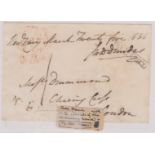 Great Britain 1836-Postal History-wrapper piece dated 25th March 1836 Newbury posted to London red