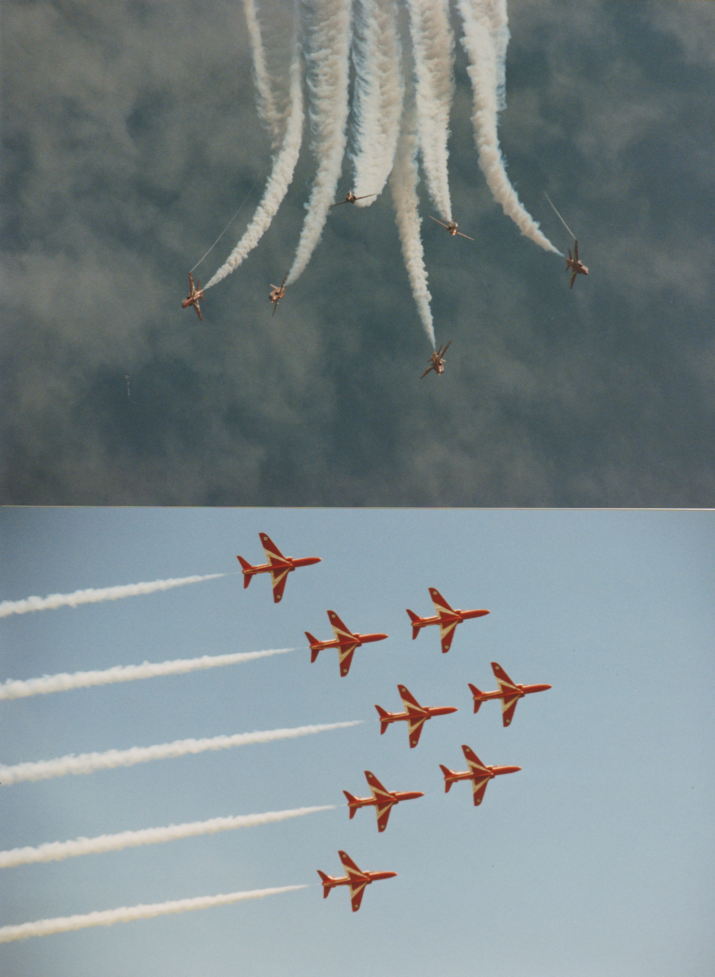 Aviation Photography (6x9) four images of the Royal Air Force Red Arrows display team.