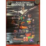 Musical Poster-Starring Kevin Costner in 'Modern West'-measurements 72cm x 48cm good condition