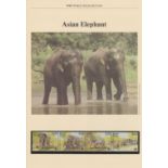 Sri Lanka 1986 Wild Elephant S.G. 951-954 u/m strip of (4) with WWF descriptive sheet. Cat £48
