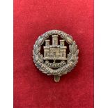 British WWI Northamptonshire Regiment other ranks cap badge, 1916 brass Economy Issue Cap Badge