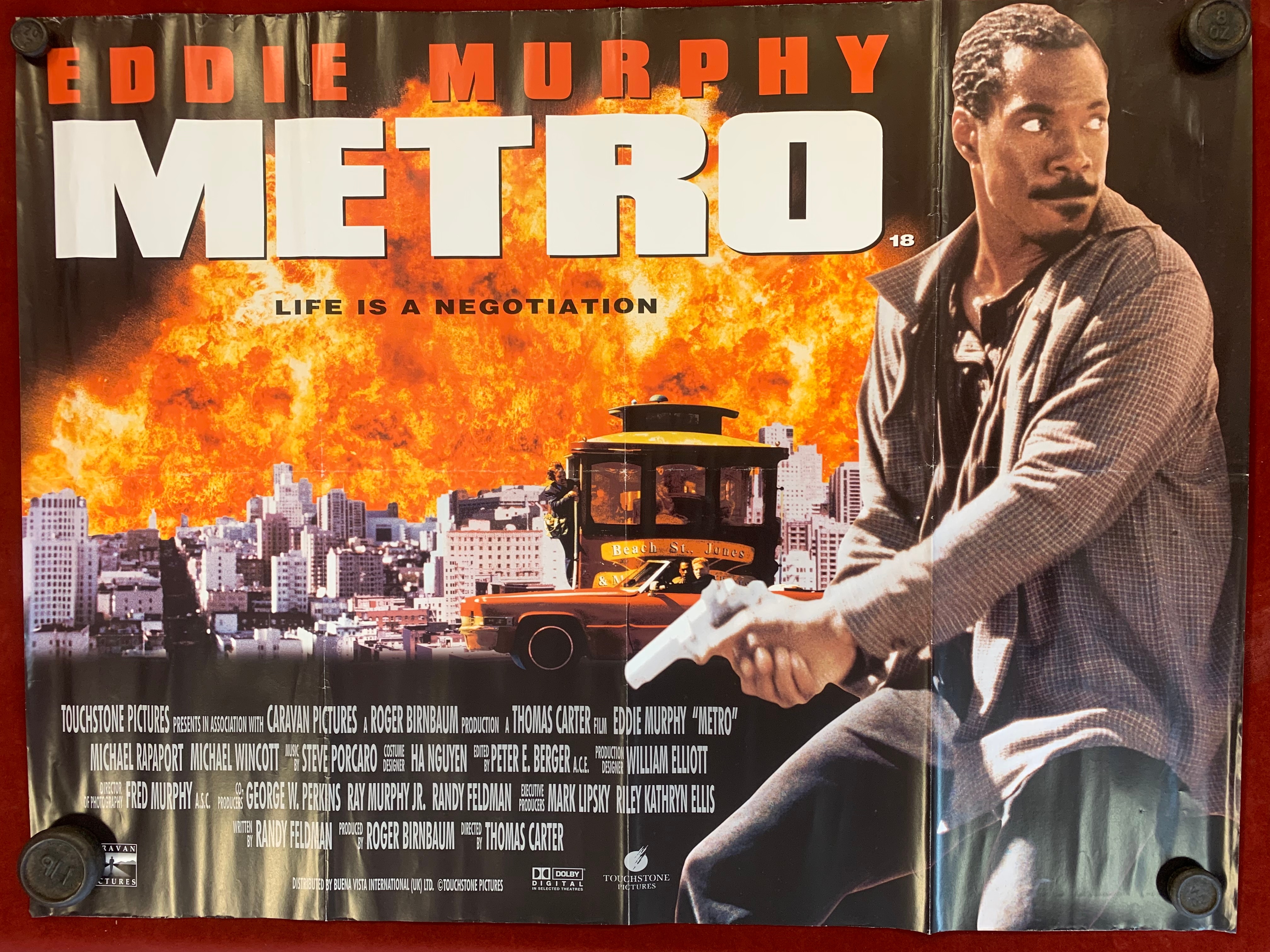 Metro'-Life is a Negotiation-Starring Eddie Murphy-measurements 100cm x 76cm double sided poster-