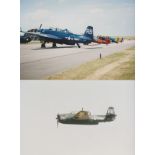 Aviation photography (6x9) RAF Marham families day, three images of Grumman Avenger 63319 on