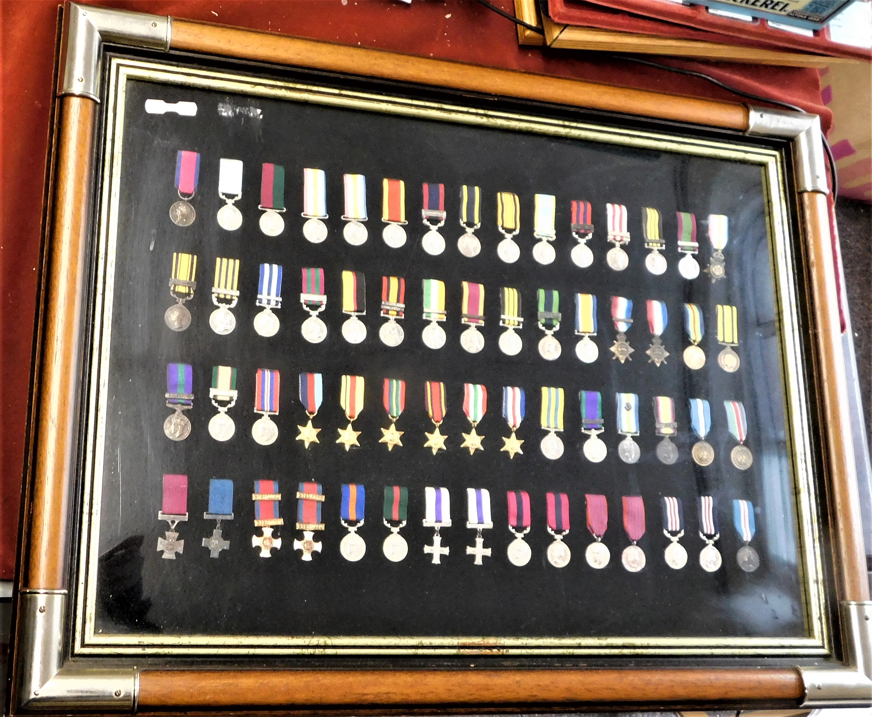 British miniature medals, a collection of 60 from Waterloo, Crimea, Sudan, DSO, VC, to EIIR