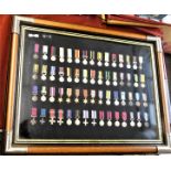 British miniature medals, a collection of 60 from Waterloo, Crimea, Sudan, DSO, VC, to EIIR