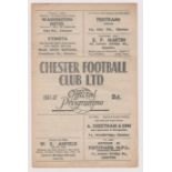 Chester v Chelsea FA Cup 3rd Round Replay 1951/52 Scarce gatefold programme Chester v Chelsea FA Cup