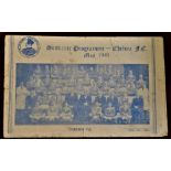 Chelsea Football Club 1949 (May) Souvenir Programme Tour of Malta, Team photo with an article