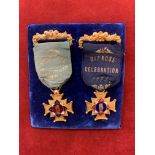 Manchester Unity Oddfellows Friendly Society Medals for the Stockall Demonstration 1887 and