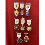 Royal Masonic Institution for Girls Stewards Jewels (8), including Glamorgan 1955, Wiltshire 1965,