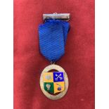 Masonic North West Cheltenham Club Past President Jewel 1934, silver, gilt and enamel.