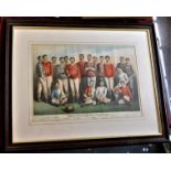 1881 Famous English Football Players, colour print, "Boys Own Paper", Willatt & Grover liths,