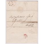 Great Britain 1825-Postal History EL dated 19th Aug 1825 by posted to Wymondham-black Rugby/83