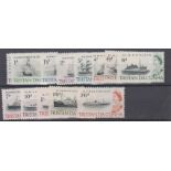 Tristan Da Cunha 1965-67-Ships SG71-82 u/m part set of 2s6d plus SG75a