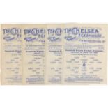 A collection of A collection of 7 Single Sheet Chelsea home programmes covering Military matches