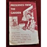 Booklet-Food-'Preserves From The Garden'-Growmore Bulletin No.3-contents-Jam,Fruit,Jellies,
