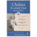 Chelsea v Floriana Festival of Britain 1950/51 - Four page programme for the Festival of Britain