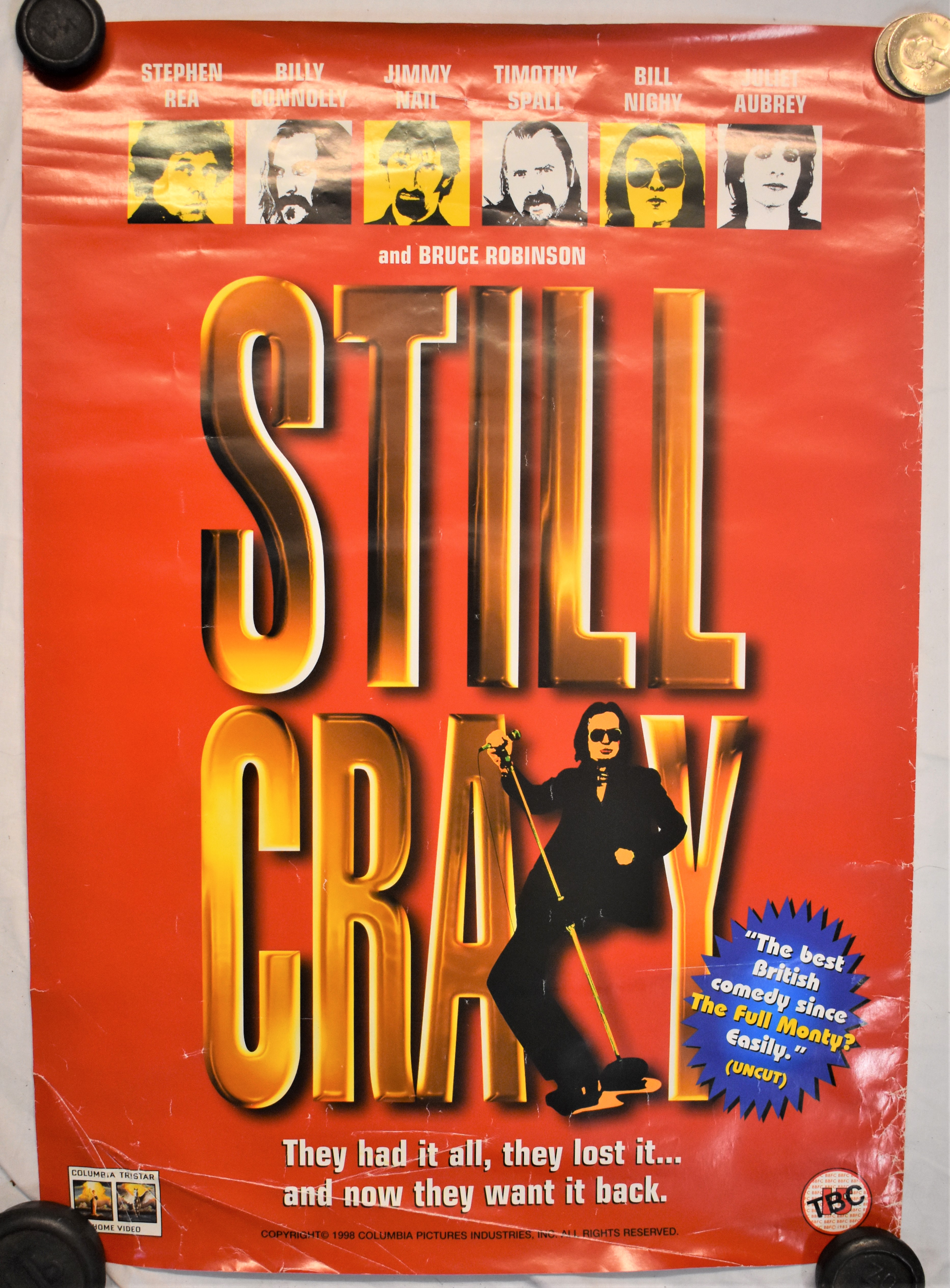 Film Posters (5) - 'Still Crazy' starring Billy Connolly & Jimmy Nail. Measures 59cm x 42cm, Play/ - Image 5 of 5