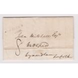 Great Britain 1831-Postal History EL dated 6.7.1831 Wells posted to Wymondham cancelled Wells in