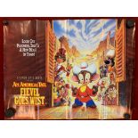 Film Poster-1991-'An American Tail'-Fievel-'Goes West'-Look out Pardners a new mouse in Town-