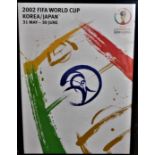 World Cup 2002 Poster Korea v Japan 31 May - 30 June FIFA poster (1999 FIFA trademark). Framed and