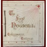Booklet-(Christmas Carol)-'The First Nowell'-Antique Christmas Carolle'-(4) pages printed by Wood