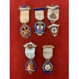 Royal Masonic Institution for Boys Stewards Jewels (5), including West Yorkshire 1918,