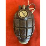 British WWII No.36 Mills Bomb made by Qualcast, Derby. With original paint and components