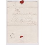 Great Britain 1832-Postal History-EL dated May 1832 posted to Wymondham black Stoke Ferry cancel