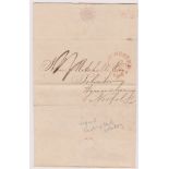 Great Britain 1818 - Postal History EL dated 23rd Feb 1818 Manchester posted to Wymondham-red
