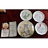 Plates including one 'Tiger's Fancy' fifth issue in the Kitten Classic plate collection from The