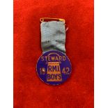 Royal Masonic Institution for Boys Stewards Jewel 1942 made from card, the script on the back reads: