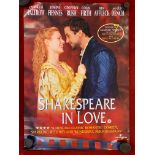 Film poster-'Shakespeare in Love'-starring Judi Dench-Colin Firth-measurements 67cm x 48cm excellent