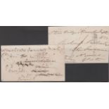 Great Britain 1825-1833-Postal History-2x wrapper pieces (1) dated Jan 9th 1825 Winchester posted