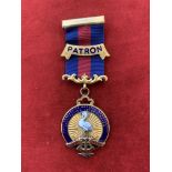 Royal Masonic Benevolent Institution Incorporated East Lancashire Patrons Jewel, Silver gilt and