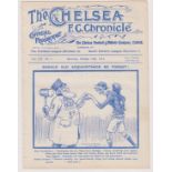 Chelsea v Nottingham Forest 1911/12 Eight page programme for the Division 2 match between Chelsea