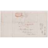 Great Britain 1829-Postal History-EL dated 23rd Nov 1829 posted to London-manuscript 2 smudged red