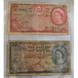 East Caribbean States 1954-1984-Batch of (8) with P7 and P8 VG-1985 - 1$-5$ + 20$ NF-1985-1993 5