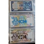 Uganda 1966-2003-A good range of (34 notes) some VG many EF or better