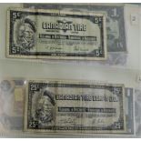 Cameroun-Early notes P1,P2,10,15 and 16d-mostly poor condition. Scarce (5)