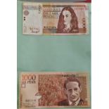 Colombia 1927-2001-A range of (23 notes) used condition