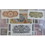 North Korea 1947-2000-A collection-good range of (23 notes) mostly AUNC several scarce