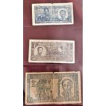Vietnam (North) 1946-1948-Three scarce early notes includes P5 and P6