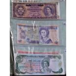 Belize-1975 2 dollars,1990 2 dollars,1987 1 dollar,P46a-1994 1 dollar P51-1999 2 dollars P60a,1999 5