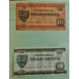 Fargo Islands 1949-10 Kronuv-P14c AUG and 1970 10Kronuv-P16 VG-(2)