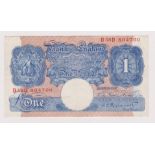 Bank of England 1940-One pound blue,Peppiatt,D58D,VF+