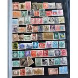 Foreign stamps SG1 Worldwide in a large 24 page stock book mint and used including Austria, China,