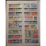 Stamps-Commonwealth-mostly used in a half filled twenty page large stock book (100's)