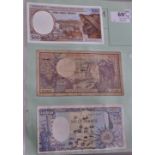 Chad-Three notes 500 |Francs Central African States-AUNC 1984 - 1000 Fr,P7,VG,1985 1000 Francs,