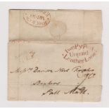 Great Britain 1808 Postal History - E.L Dated 15 March 1808-Hatton Garden-posted to Pall Mall-
