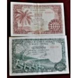 Equatorial Guinea 1969-100 Pesetas and 500 Pesetas P1 + P2 AUNC